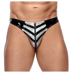 Black Level 2 Tone Vinyl Thong 2890534 L