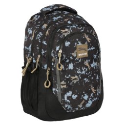 Ghiozdan GREYHOUND, 46 x 34 x 27 cm, negru si maron