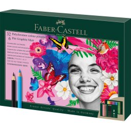 Set cadou 32 creioane colorate Polychromos Faber-Castell