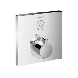 Baterie dus termostatata incastrata Hansgrohe gama ShowerSelect, 1 functie, crom