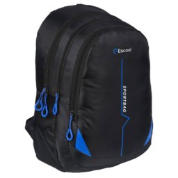 Ghiozdan SPORTBAG 43 x 32 x 23cm, negru cu albastru