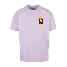 Merchcode Tricou 'Summer - Icecream' maro închis / mov deschis / portocaliu caisă / portocaliu deschis