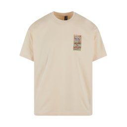 ZOO YORK Tricou 'ZM241-052-1' bej / albastru / maro pueblo / roșu neon