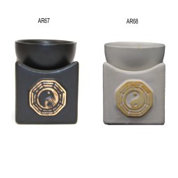 Lampa Aromaterapie din Ceramica Yin Yang - 8x6,5x6,5 cm - 1 Buc