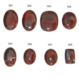 Pandantiv/Cabochon Jasp Rosu cu Gaura Mineral Natural 23-39 x 17-32 x 5-8 mm - 1 Buc