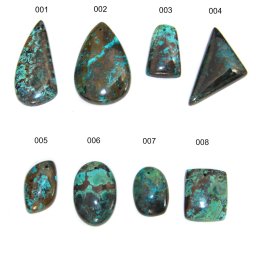 Pandantiv/Cabochon Crisocola cu Gaura Mineral Natural Picatura - Oval - Dreptunghi - 17-45 x 10-28 x 4-7 mm - 1 Buc