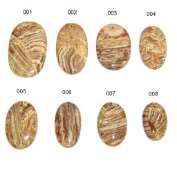 Pandantiv/Cabochon din Jasp cu Gaura Mineral Natural Picatura - Oval - Dreptunghi - 25-49 x 14-32 x 4-7 mm - 1 Buc
