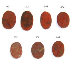 Pandantiv/Cabochon Jasp Rosu Druzy Natural cu Gaura Laterala - Oval - 22-29 x 16-19 x 5-8 mm - 1 Buc