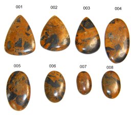 Pandantiv/Cabochon Limonit cu Gaura Mineral Natural - Picatura - Oval - Dreptunghi - 28-57 x 16-41 x 4-6 mm - 1 Buc