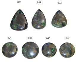 Pandantiv / Cabochon Azurit Mineral Natural - Disc - Picatura 32-49 x 32-37 x 5-7 mm - 1 Buc