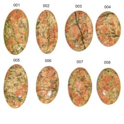 Pandantiv/Cabochon Jasp de Toamna cu Gaura - Minerala Naturala - Oval - Picatura - 37-58 x 26-34 x 5-7 mm - 1 Buc