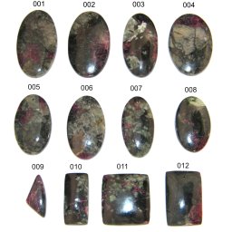 Pandantiv/Cabochon Eudialit cu Gaura Mineral Natural - Oval - Picatura - Dreptunghi - 22-45 x 12-31 x 4-6 mm - 1 Buc