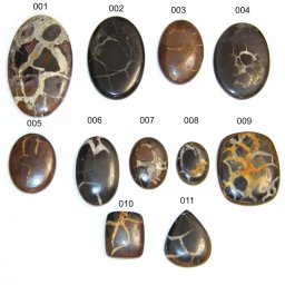 Pandantiv / Cabochon Septaria cu Gaura - Minerala Naturala - Oval - Dreptunghi - Picatura - 24-61 x 15-36 x 4-6 mm - 1 Buc