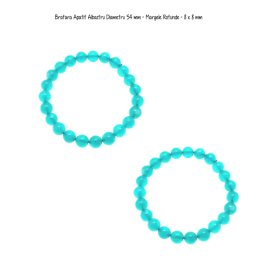 Bratara Amazonit Diametru 54 mm - Margele Rotunde - 8 x 8 mm