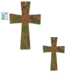 Pandantiv Unakit Cruce 61-62 x 42-44 mm - 1 Buc