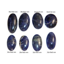Cabochon Sodalit cu Gaura - Patrat - Dreptunghi - 20-40x16-28x5-6 mm - 1 Buc