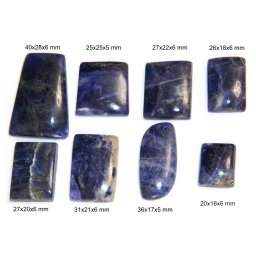 Cabochon Sodalit cu Gaura - Patrat - Dreptunghi - 20-40x16-28x5-6 mm - 1 Buc