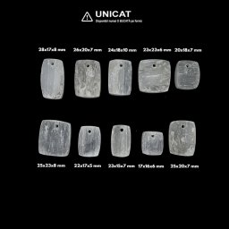 Pandantiv Selenit Alb Druzy cu Gaura Patrat - Dreptunghi - 17-28 x 15-23 x 6-10 mm - 1 Buc