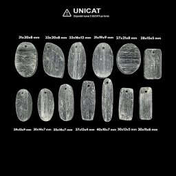 Pandantiv Selenit Alb Druzy cu Gaura Oval - Dreptubghi - 27-40 x 10-21 x 4-12 mm - 1 Buc