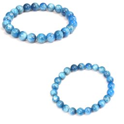 Bratara din Apatit Albastru Albastru Diametru 54 mm - Rotunda - 8-8,9 mm