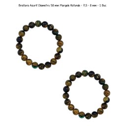 Bratara Azurit Diametru 58 mm Margele Rotunde - 7,5 - 8 mm - 1 Buc