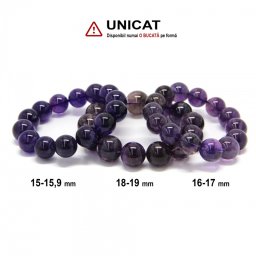 Bratara Ametist Rotund 15-19 mm Diametru 56 mm