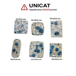 Pandantiv K2 Stone Dreptunghi - Patrat Gaura - 31-41 x 17-39 x 6 mm - ( XL )