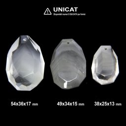 Pandantiv din Cuart Fantoma Neregulat Fatetat- 38-54 x 25-36 x 13-17 mm