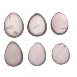 Pandantiv Cuart Roz in Forma de Picatura - 29-35 x 24-28 x 15-21 mm - 1 Buc