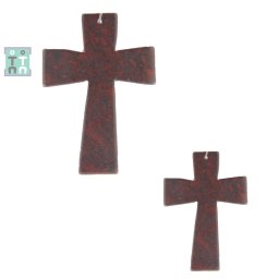 Pandantiv Jasp Rosu Cruce 61-62 x 42-44 mm - 1 Buc