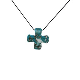 Pandantiv Cruce din Magnezit Colorat - 30x30x6 mm - 1 Buc