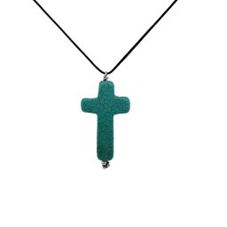 Pandantiv Cruce din Magnezit Colorat - 34x21x7 mm - 1 Buc