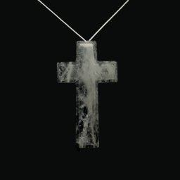 Pandantiv Cruce din Cuart Alb - 75 x 43 x 4 mm - 1 Buc