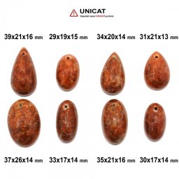 Pandantiv Calcit Portocaliu cu Gaura 29-39 x 17-26 x 13-16 mm - Unicat