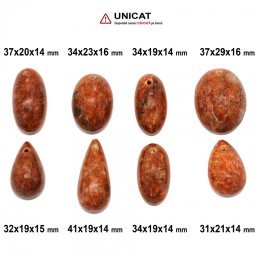 Pandantiv Calcit Portocaliu cu Gaura 31-41 x 19-23 x 14-16 mm - Unicat