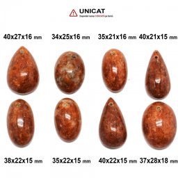 Pandantiv Calcit Portocaliu cu Gaura 34-40 x 21-27 x 15-16 mm - Unicat