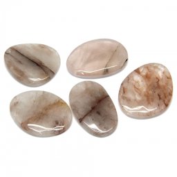 Pandantiv Cuart cu Hematit in Forma de Picatura - 53-62 x 36-47 x 7-9 mm - 1 Buc