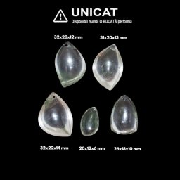 Pandantiv Cuart cu Clorit Natural cu Gaura - Neregulat - 20-32 x 12-22 x 6-14 mm - 1 Buc