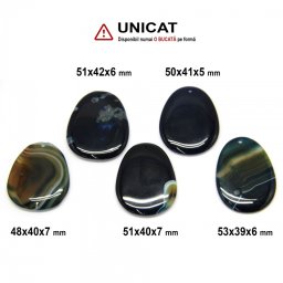Pandantiv Agata Colorata cu Gaura in Forma de Picatura - 48-53 x 39-42 x 5-7 mm - 1 Buc