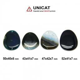 Pandantiv Agata Colorata in Forma de Picatura - 43-52 x 40-42 x 6-7 mm - 1 Buc