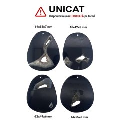 Pandantiv Agata Sardonix Druzy Picatura cu Gaura - 61-64 x 49-55 x 6-8 mm