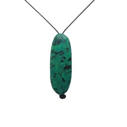 Pandantiv din Turcoaz African Colorat Oval - 49x18x9 mm - 1 Buc