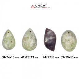 Pandantiv Lepidolit Verde cu Gaura 38-44 x 22-29 x 8-13 mm - Unicat