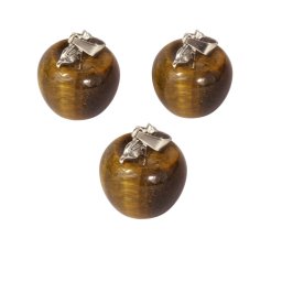 Pandantiv Ochi de Tigru cu Gaura in Forma de Picatura - 43-48 x 33-38 x 7-8 mm - 1 Buc