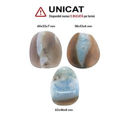 Pandantiv Agata Colorat Picatura cu Gaura - 58-62 x 46-53 x 6-8 mm