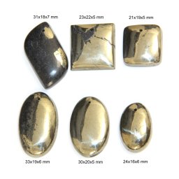 Pandantiv din Pirita cu Hematit - Neregulat - Patrat - Oval - 21-33x16-22x5-7 mm - 1 Buc