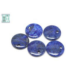 Pandantiv Lapis Lazuli Natural cu Gaura Disc - 25x25x6 mm - 1 Buc