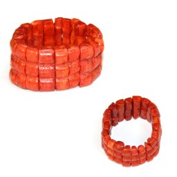 Bratara Coral Rosu Natural - Diametru 54 mm - Perna - 10x30 mm - 1 Buc