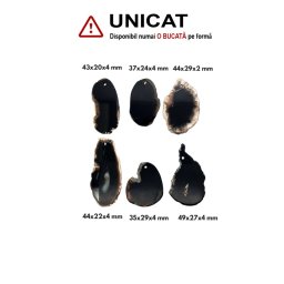 Pandantiv Agata Colorata Neregulata cu Gaura - 35-49 x 20-29 x 2-4 mm - 1 Buc