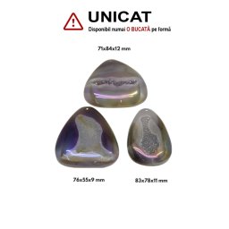 Pandantiv Agata Dungata Druzy Colorat Picatura cu Gaura - 67-83 x 55-84 x 9-15 mm - 1 Buc